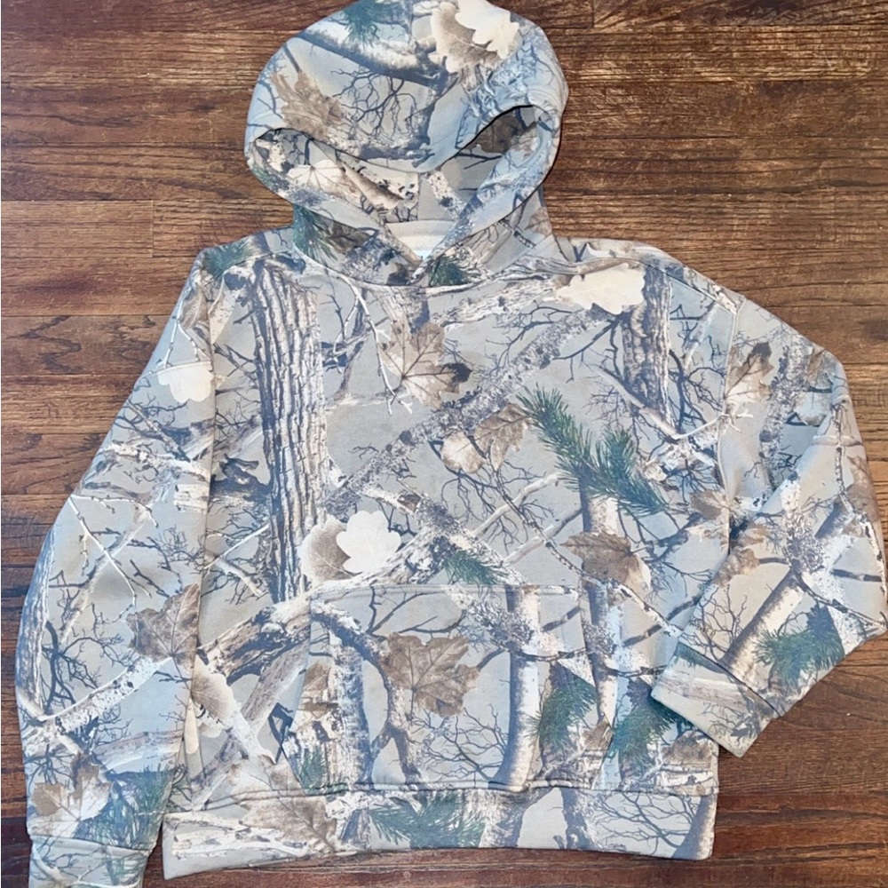 Hollister Camouflage Hoodie Sweater - Green and Brown